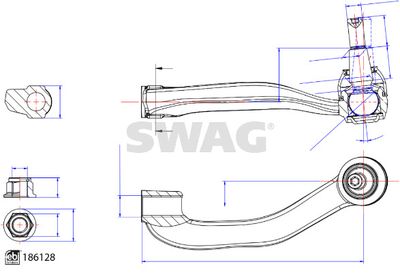 Końcówka drążka kierowniczego poprzecznego SWAG 33 11 0258