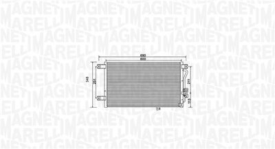 MAGNETI MARELLI Kondensator, Klimaanlage