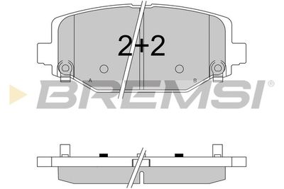 BREMSI BP3544 Тормозные колодки и сигнализаторы  для DODGE  (Додж Жоурне)