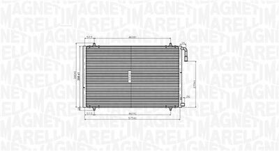 Kondenzátor, klimatizace MAGNETI MARELLI 350203825000