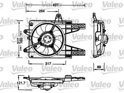 VALEO 698179 Вентилятор системы охлаждения двигателя  для FIAT PUNTO (Фиат Пунто)