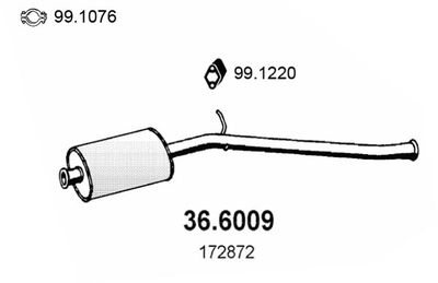 Tłumik środkowy ASSO 36.6009