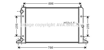 Радиатор, охлаждение двигателя AVA QUALITY COOLING VNA2247 для VW SHARAN
