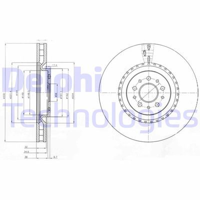 Bromsskiva DELPHI BG9843