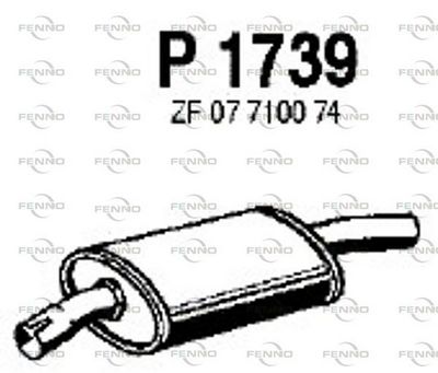 Средний глушитель выхлопных газов FENNO P1739 для PEUGEOT J5