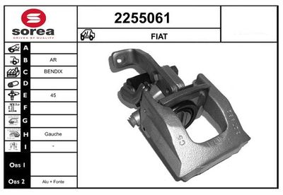 Тормозной суппорт EAI 2255061 для FIAT 130