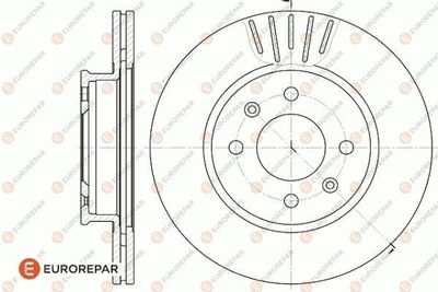 Тормозной диск EUROREPAR 1622816180 для HYUNDAI GETZ