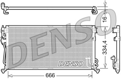Конденсатор, кондиционер DENSO DCN45002 для MITSUBISHI COLT