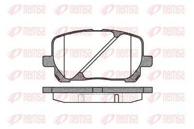 Комплект тормозных колодок, дисковый тормоз REMSA 0954.00 для TOYOTA PICNIC
