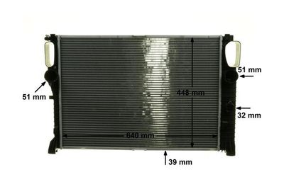 Radiator, engine cooling CR 1480 000S