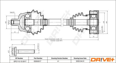 ANTRIEBSWELLE DR!VE+ DP2110100017