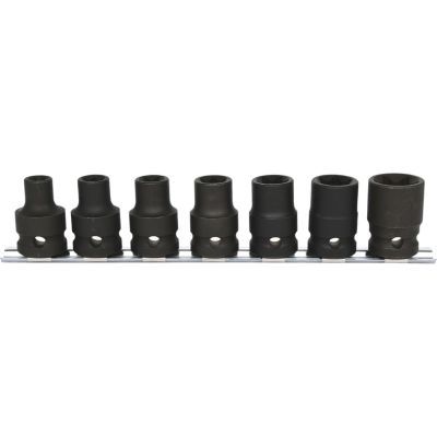 Ks Tools - Sada rázových nadstavcov Torx-E, E10-E24, 7ks