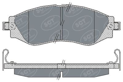 Комплект тормозных колодок, дисковый тормоз SCT - MANNOL SP 310 PR для CHEVROLET REZZO