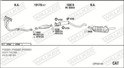 SISTEM DE ESAPAMENT WALKER OP55149