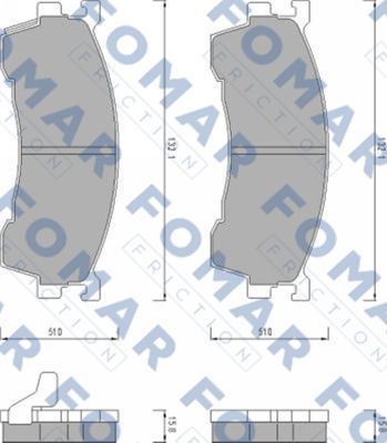 Комплект тормозных колодок, дисковый тормоз FOMAR Friction FO 459481 для MAZDA XEDOS