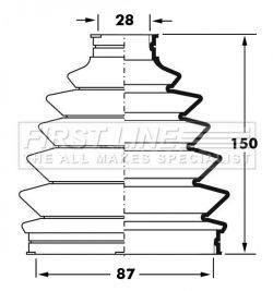 Bellow, drive shaft FIRST LINE FCB6024