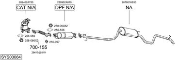 Изпускателна система BOSAL SYS03084