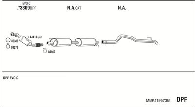 Układ wydechowy WALKER MBK119573B