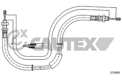 Тросик, cтояночный тормоз CAUTEX 763195 для CHRYSLER VOYAGER