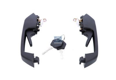 Door handle Links/Rechts extern zwart past: SCANIA 3 01.88-12.96