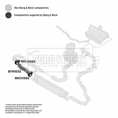 Charge Air Hose Borg & Beck BTH1032