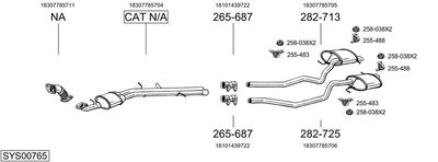Изпускателна система BOSAL SYS00765