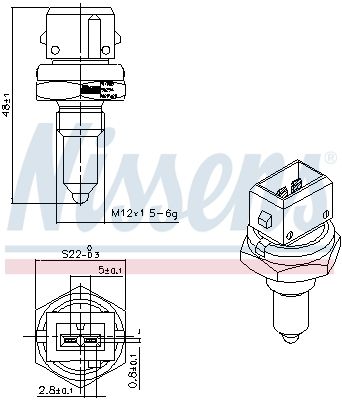 NISSENS 207088 Датчик включения вентилятора  для BMW X4 (Бмв X4)