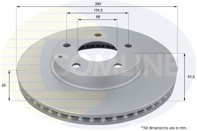 COMLINE ADC0478V Тормозные диски  для MAZDA 3 седан (BM_, BN_) 1.5 D