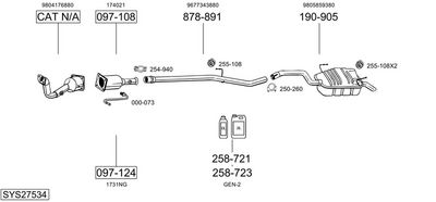 Изпускателна система BOSAL SYS27534
