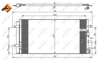 NRF 350046 Радиатор кондиционера  для PORSCHE MACAN (Порш Макан)