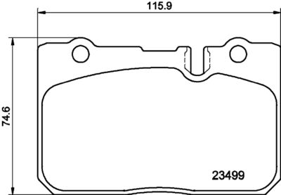 Комплект тормозных колодок, дисковый тормоз HELLA 8DB 355 030-551 для TOYOTA CENTURY
