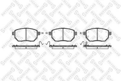 комплект спирачно феродо, дискови спирачки STELLOX 996 002B-SX