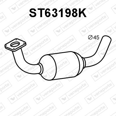 Катализатор VENEPORTE ST63198K для VW CADDY