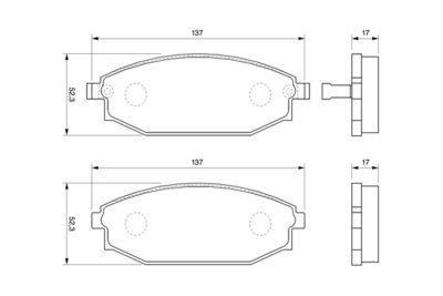 Brake Pad Set, disc brake 0 986 424 727