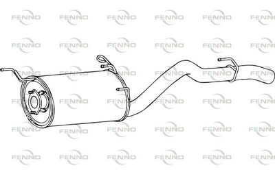Глушитель выхлопных газов конечный FENNO P30503 для ISUZU D-MAX