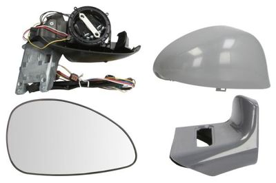 Zijspiegel Rechts (elektrisch, in reliëf, met verwarming, under-coated, elektrisch opklapbaar, met temperatuursensor) past: CITROEN C4 I 11.04-12.10