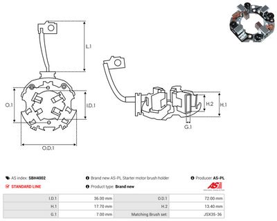 Vorschau Halter, Kohlebürsten Ansicht 2