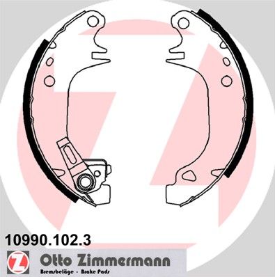 ZIMMERMANN 10990.102.3 Ремкомплект барабанных колодок  для PEUGEOT 106 (Пежо 106)