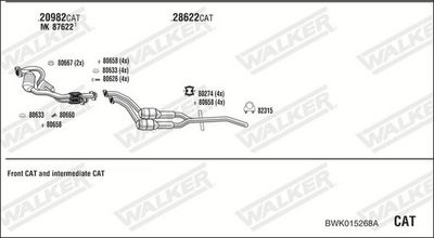 Изпускателна система WALKER BWK015268A