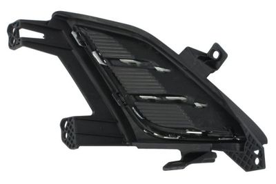 Voorbumper afdekking Voor Links (met verchroomde stipe, plastic, zwart) past: FORD FOCUS IV 01.18-09.21