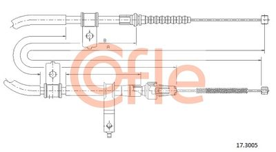 Тросик, cтояночный тормоз COFLE 92.17.3005 для DAIHATSU FEROZA