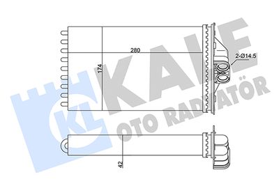 Теплообменник, отопление салона KALE OTO RADYATÖR 346335 для CHRYSLER GRAND VOYAGER