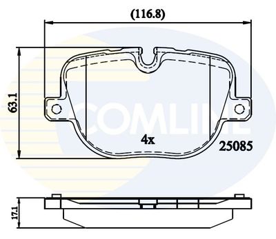COMLINE CBP02212 Тормозные колодки и сигнализаторы  для LAND ROVER RANGE ROVER III (L322) 4.4 D 4x4