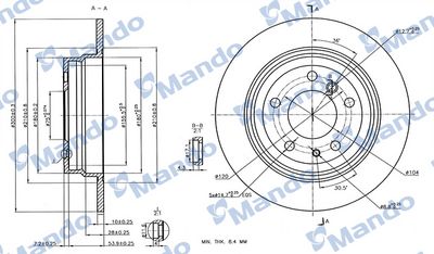 спирачен диск MANDO MBC035361