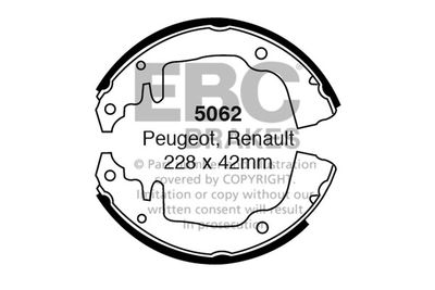 Комплект тормозных колодок EBC Brakes 5062 для PEUGEOT 304