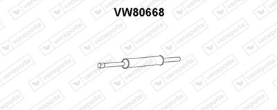 Предглушитель выхлопных газов VENEPORTE VW80668 для VW PASSAT