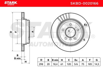 спирачен диск STARK SKBD-0020166