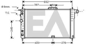 Радиатор, охлаждение двигателя EACLIMA 31R20034 для DAEWOO NEXIA