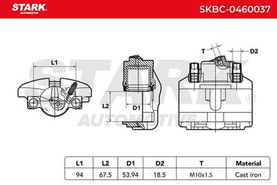 спирачен апарат STARK SKBC-0460037