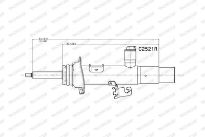 AMORTIZOR MONROE C2521R 1
